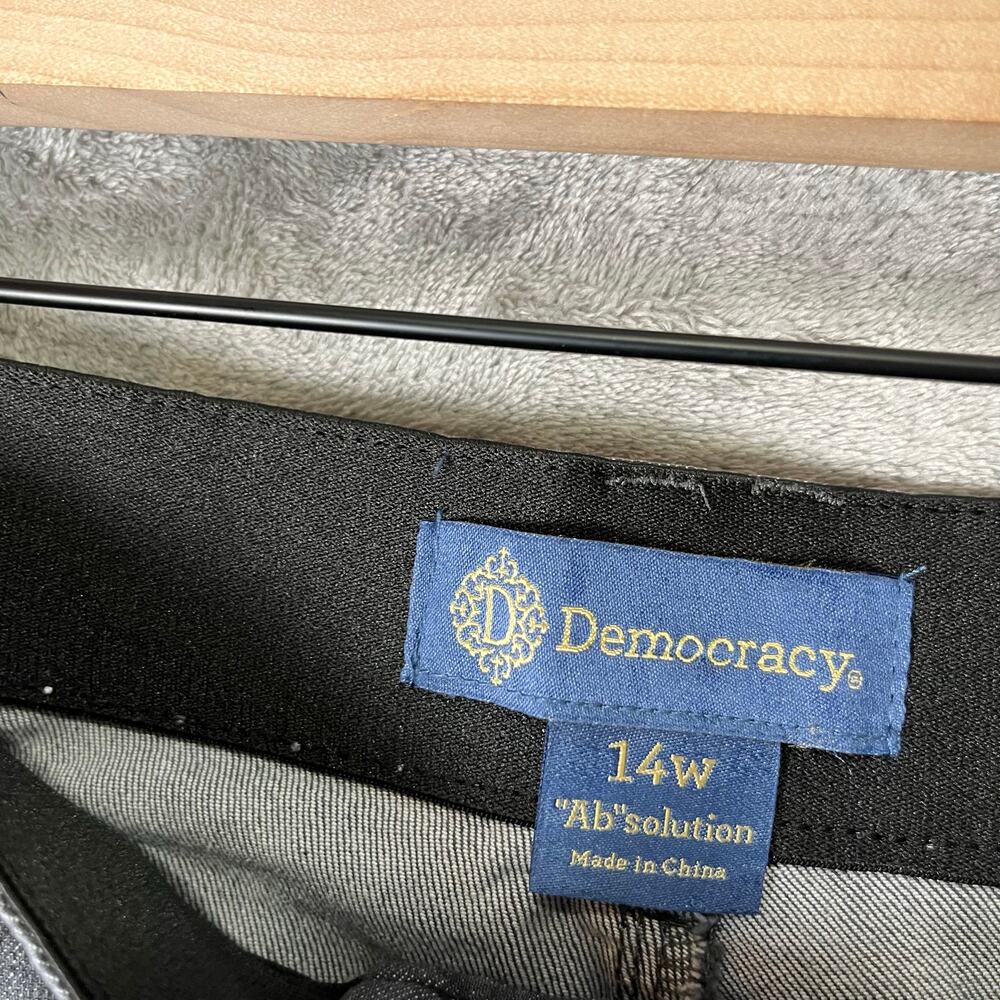 Democracy Ab-solution Ankle Skimmer Jeans Gray Wash 14W Slimming Panels New - Picture 6 of 9